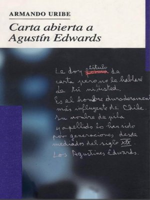 cover image of Carta abierta a Agustín Edwards